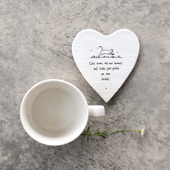 Heart Shaped Coaster Cats
