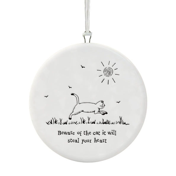 Beware of the cat hanging ornament