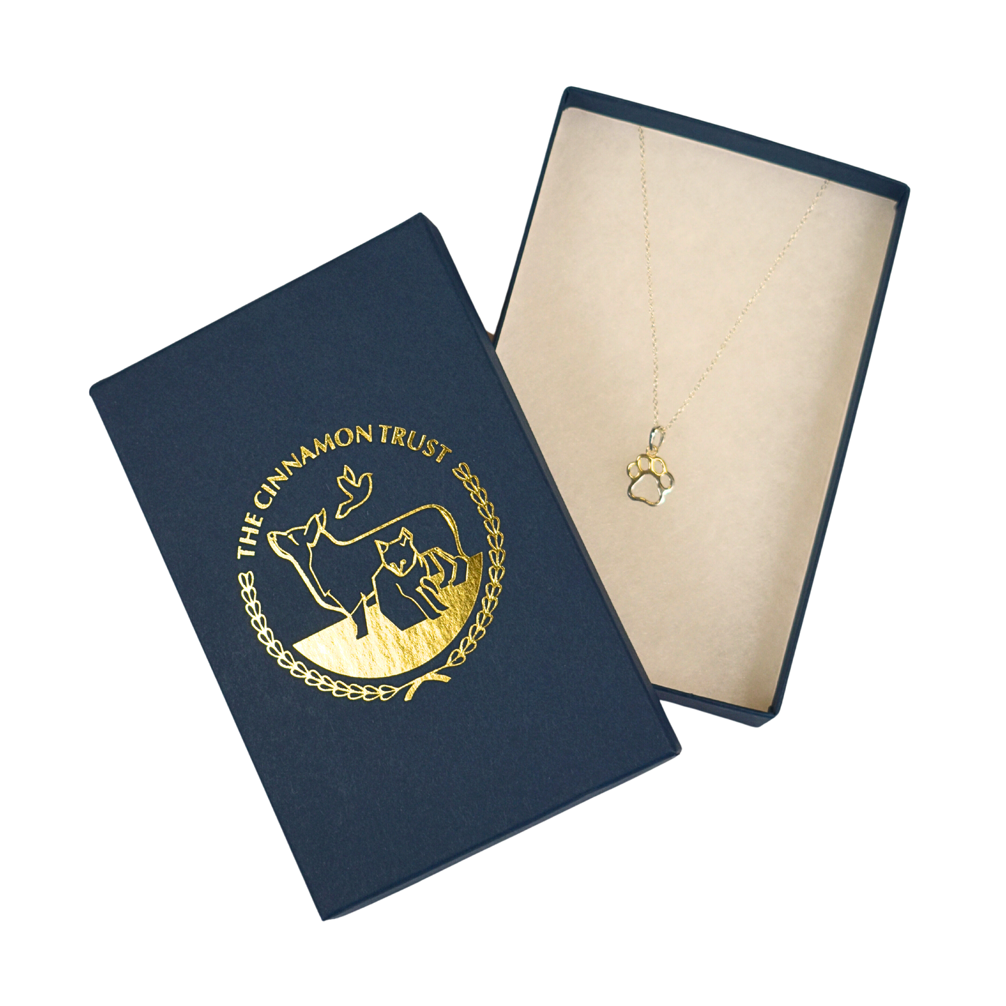 Paw Print Necklace Sterling Silver
