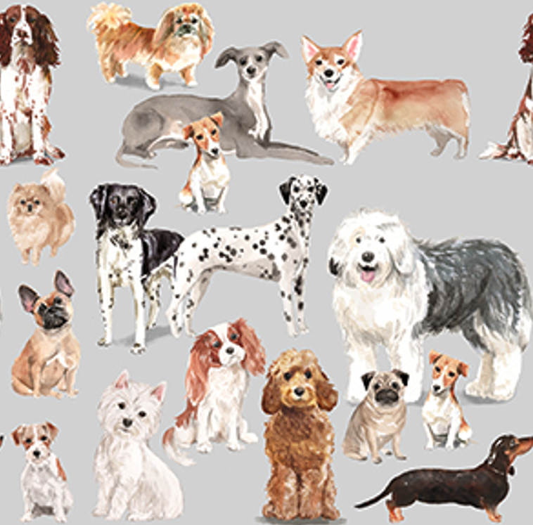 Cinnamon Trust Dog Print Scarf