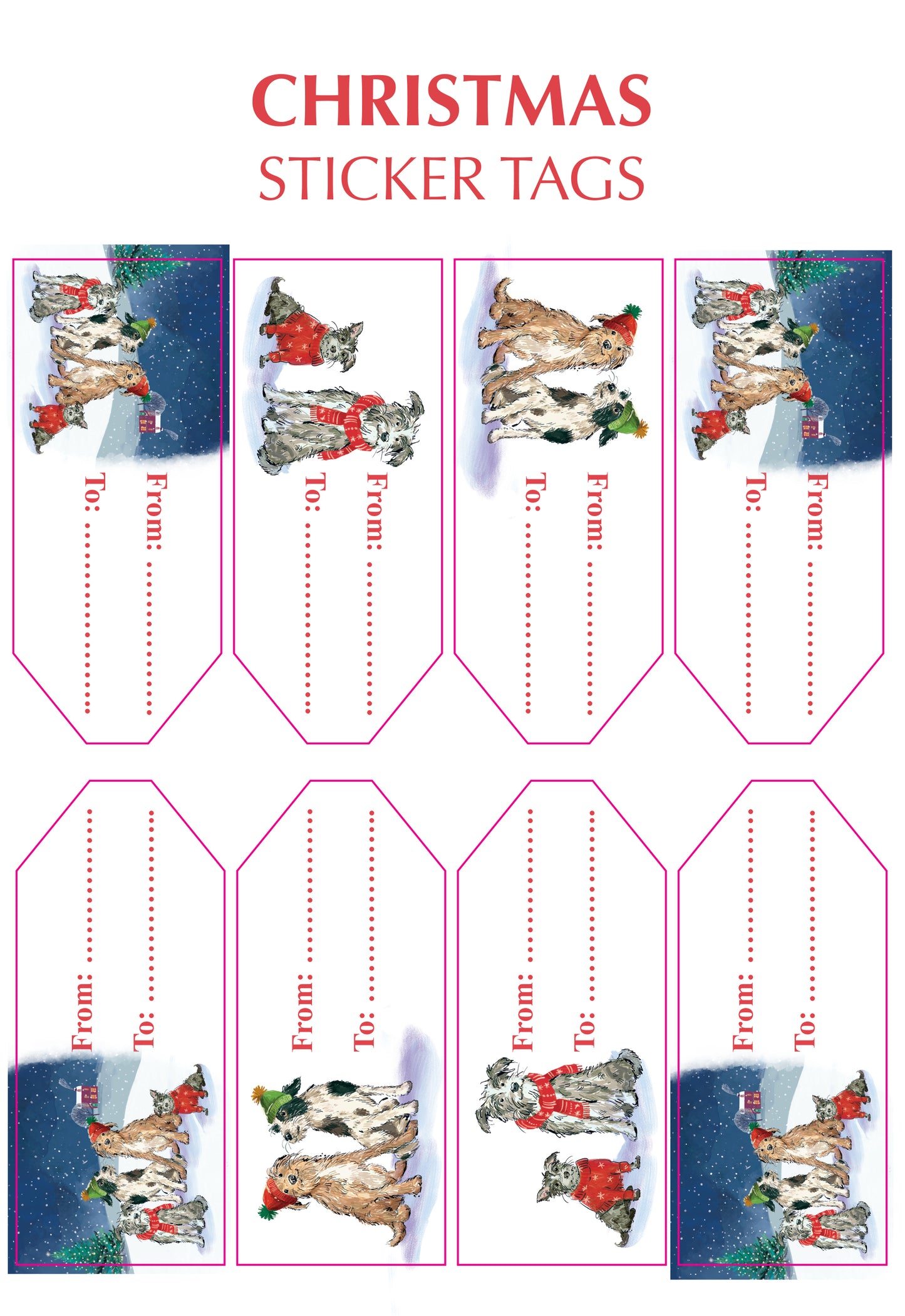 Dogs In The Snow Wrapping Paper