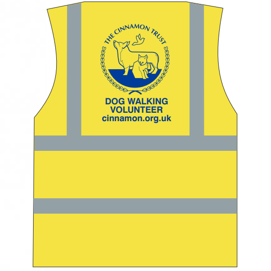 Cinnamon Trust Dog Walking Volunteer High Visibility Jacket