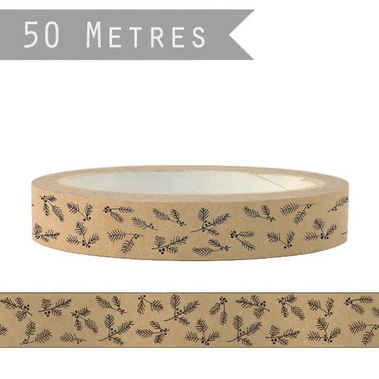 Brown Paper Tape with Berries