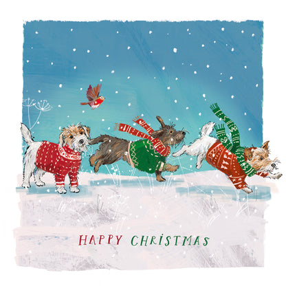 Dog in The Snow Twin Pack Christmas Cards