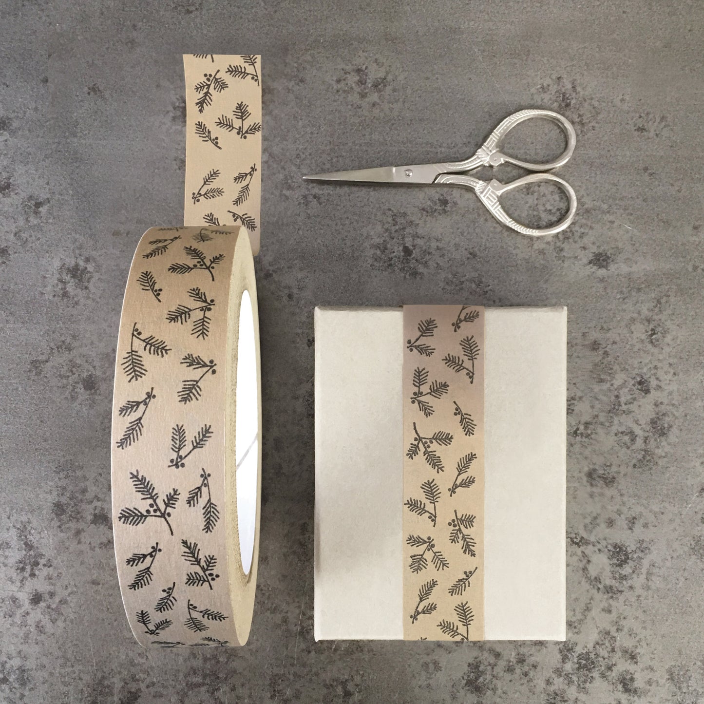 Brown Paper Tape with Berries