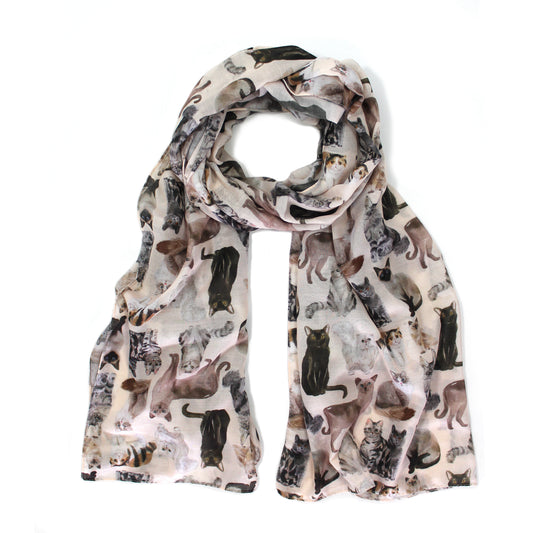 Cinnamon Trust Cat Print Scarf