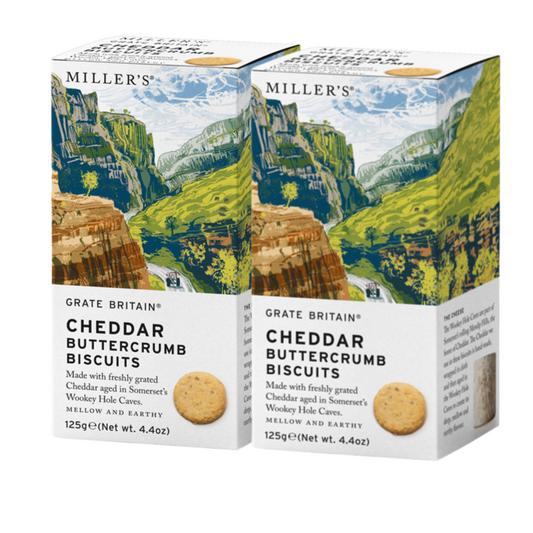 Grate Britain Cheddar Buttercrumb Biscuit Duo