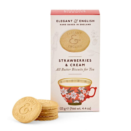 Elegant & English Strawberries & Cream Biscuits