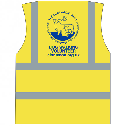 Cinnamon Trust Dog Walking Volunteer High Visibility Jacket