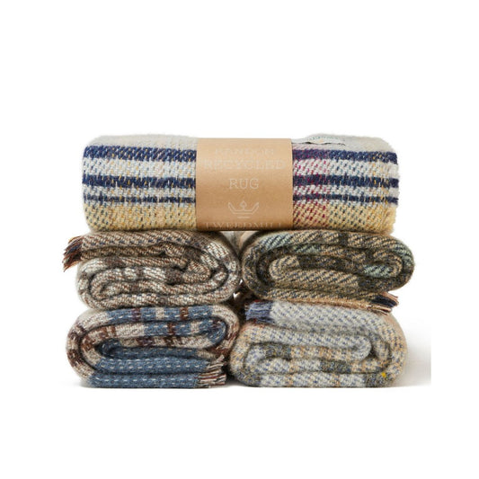 Recycled Wool Check Blanket