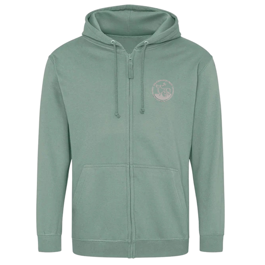 Cinnamon Trust Zip Up Hoodie Dusty Green