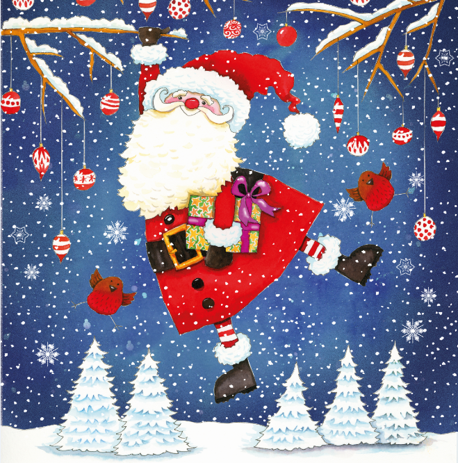 The Cinnamon Trust Pack of 10 Christmas Cards - Harbour / Santa